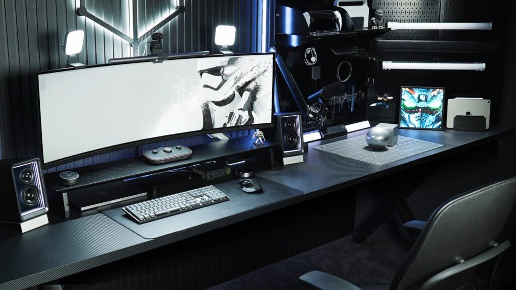 All-Black Dream Desk Setup: tour y claves de diseño