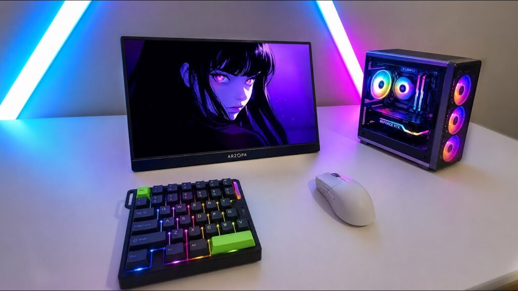 Compacto y rápido: setup gaming portátil y veloz