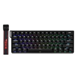 EPOMAKER Aula WIN60 HE Teclado Magnético con Cable del 60%, Negro