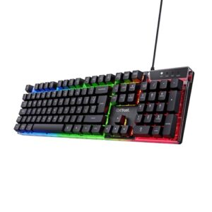 GXTrust Azor Teclado Retroiluminado LED QWERTY Español USB, Negro