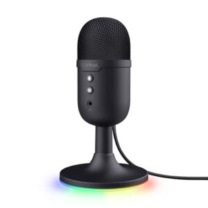 GXTrust Yami Micrófono PC USB para Streaming Podcast Twitch, Negro