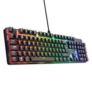 GXTrust Zora Teclado Mecánico Español QWERTY con Iluminación RGB, Negro
