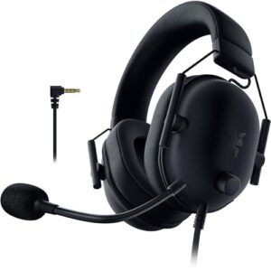 Razer Blackshark V2 X (PlayStation) – Auriculares con Cable para Consola PlayStation (PS5) (240g, Micrófono cardioide, Diafragmas de 50mm, Cancelación pasiva del Ruido, Conector de 3,5 mm, PC) Negro