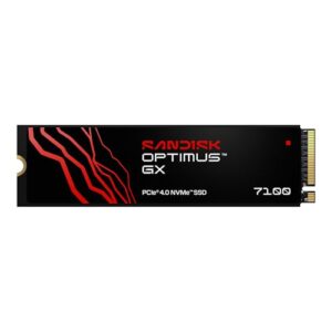 SANDISK Optimus GX 7100 NVMe SSD 500 GB (hasta 7250/6900 MB/s velocidades secuenciales de Lectura/Escritura, PCIe 4.0, M.2 2280, BiCS TLC 3D CBA NAND, SANDISK Dashboard)