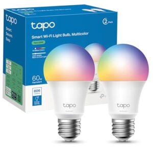 Tapo L530E (2-Pack) – Bombilla Inteligente WiFi, RGB Multicolor, 800lm, E27