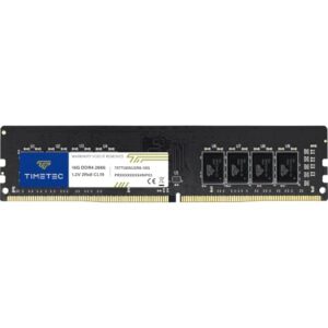 Timetec 16GB DDR4 2666 MHz (PC4-2666V) PC4-21300 UDIMM – Sin ECC, sin búfer, 288 Pines, 1,2V CL19, Memoria RAM para Ordenadores de sobremesa.