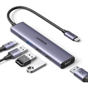 UGREEN Revodok 105 Hub USB C 5 en 1 Adaptador USB C Vers HDMI